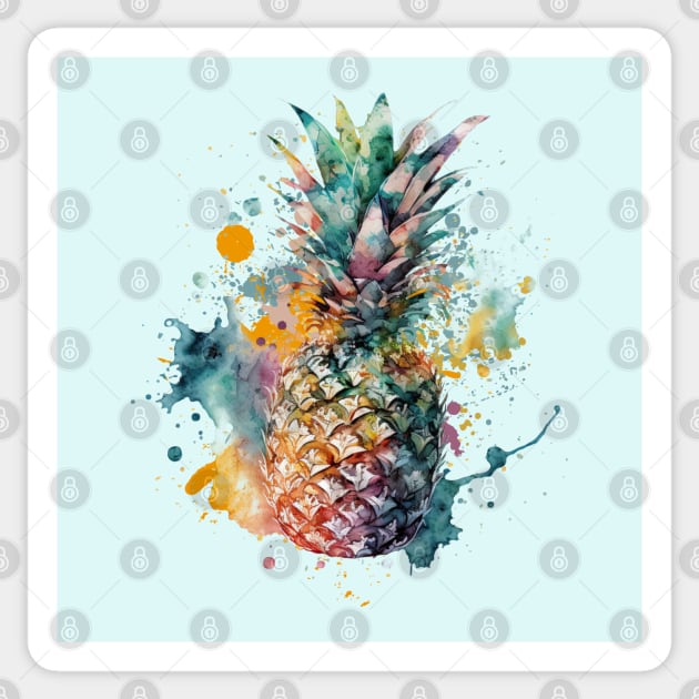 Watercolor Pineapple Sticker by HolidayBug